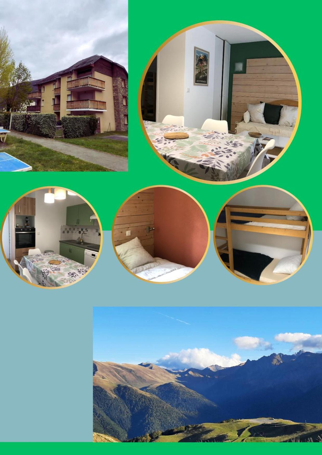 Appart T 3 Bagneres-De-Luchon Vue Montagne - Piscine Mi Juin المظهر الخارجي الصورة